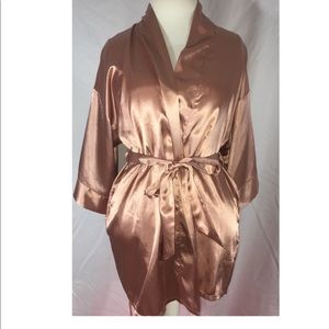 silk rose gold robe